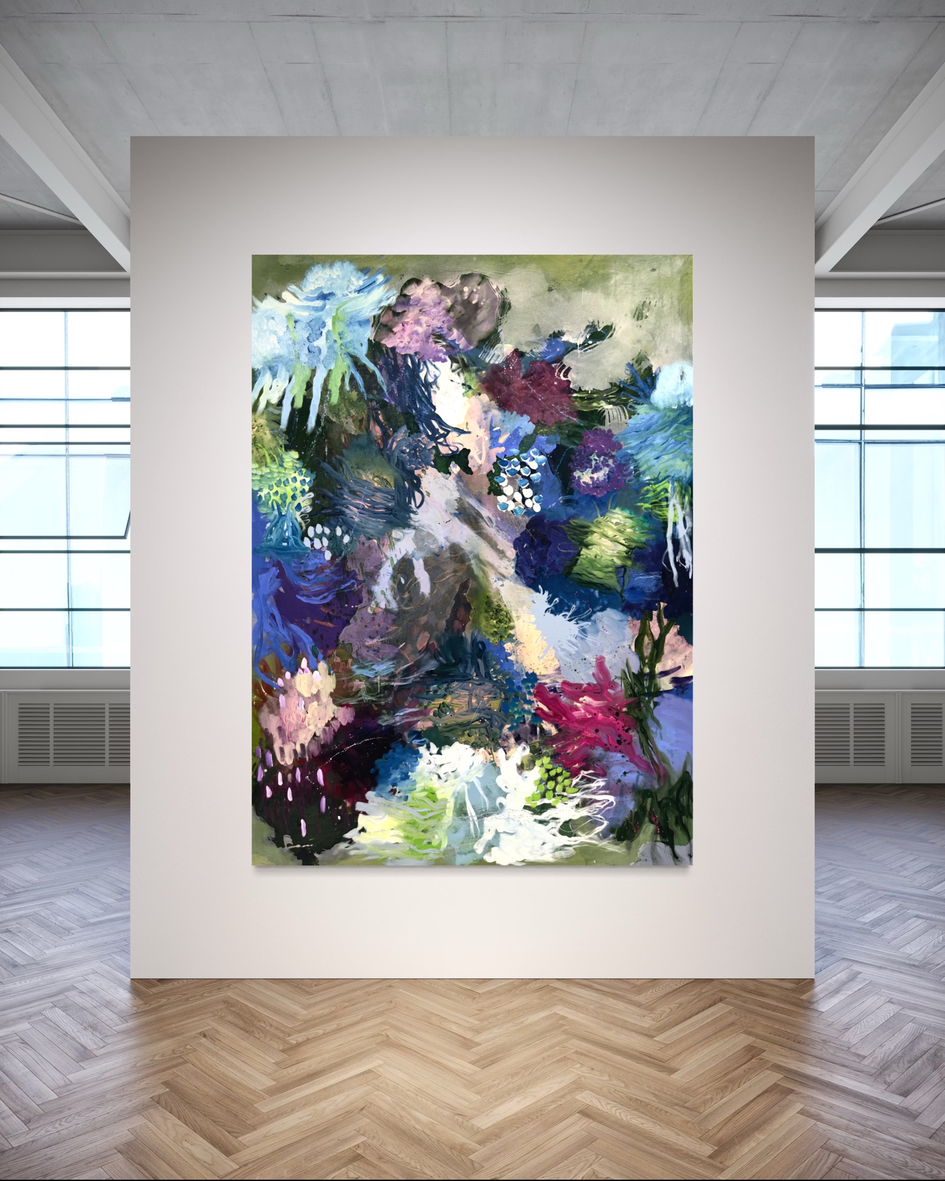 Installation view, architectural interior
